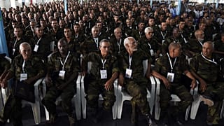 صورة أرشيفية للمؤتمر الاستثنائي لجبهة البوليساريو الذي عقد بتاريخ 8 يوليو 2016 في مخيم الداخلة للاجئين الصحراويين جنوب شرق مدينة تندوف الجزائرية.
