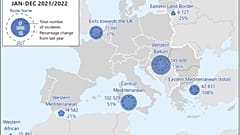 Frontex AB ülkelerine kaçak giriş rotaları