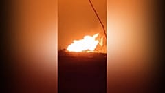 Flames rose 50 metres into the sky.