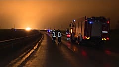 Les pompiers en action après l'explosion d'un gazoduc dans le nord de la Lituanie, vendredi 13 janvier 2023.