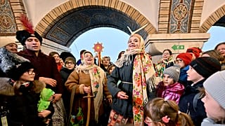 Щедрый вечер в Киевском метро, 13 января 2023 года.