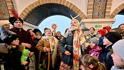 Щедрый вечер в Киевском метро, 13 января 2023 года.