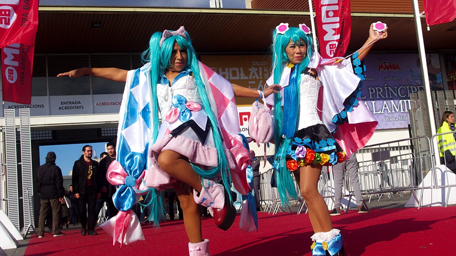 Cos players at Manga fan festival in Barcelona, November 2022