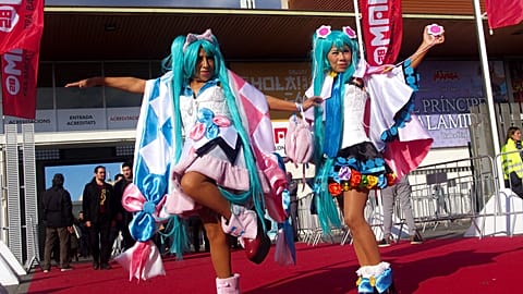 Cos players at Manga fan festival in Barcelona, November 2022
