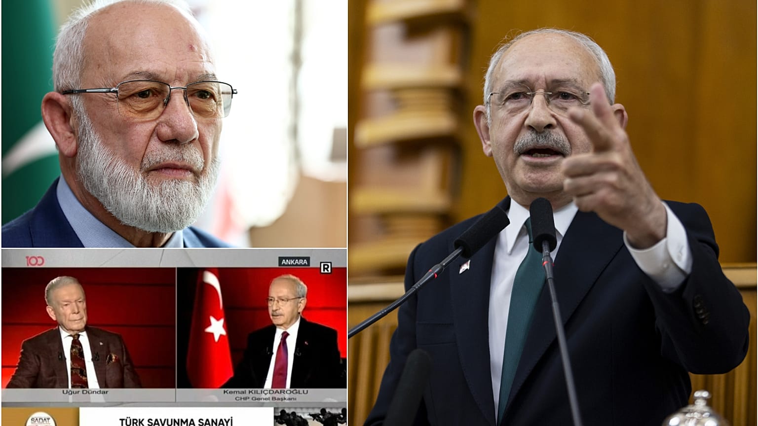 TV100'de Uğur Dündar'ın Kemal Kılıçdaroğlu röportajında SADAT reklamı