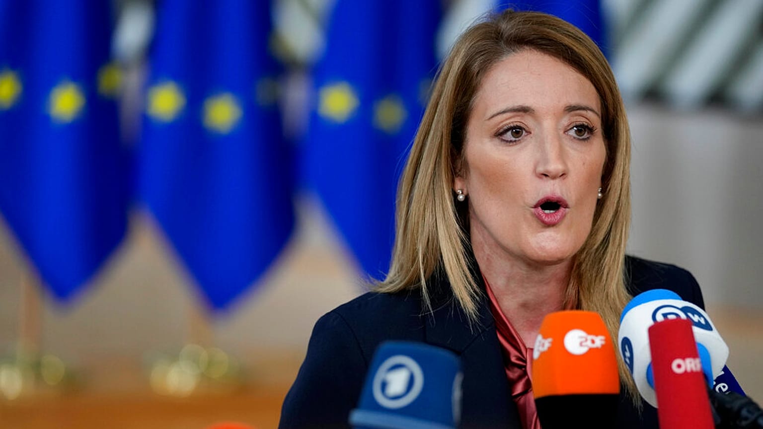 Die Präsidentin des Europäischen Parlaments, Roberta Metsola