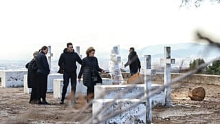 Ehefrau und Kinder von Konstantin II von Griechenland in Tatoi bei Athen