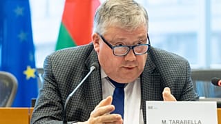 Belgian MEP Marc Tarabella at a meeting on EU-Oman relations in the European Parliament.