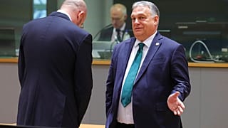 Orbán Viktor és Charles Michel, az Európai Tanács elnöke Brüsszelben