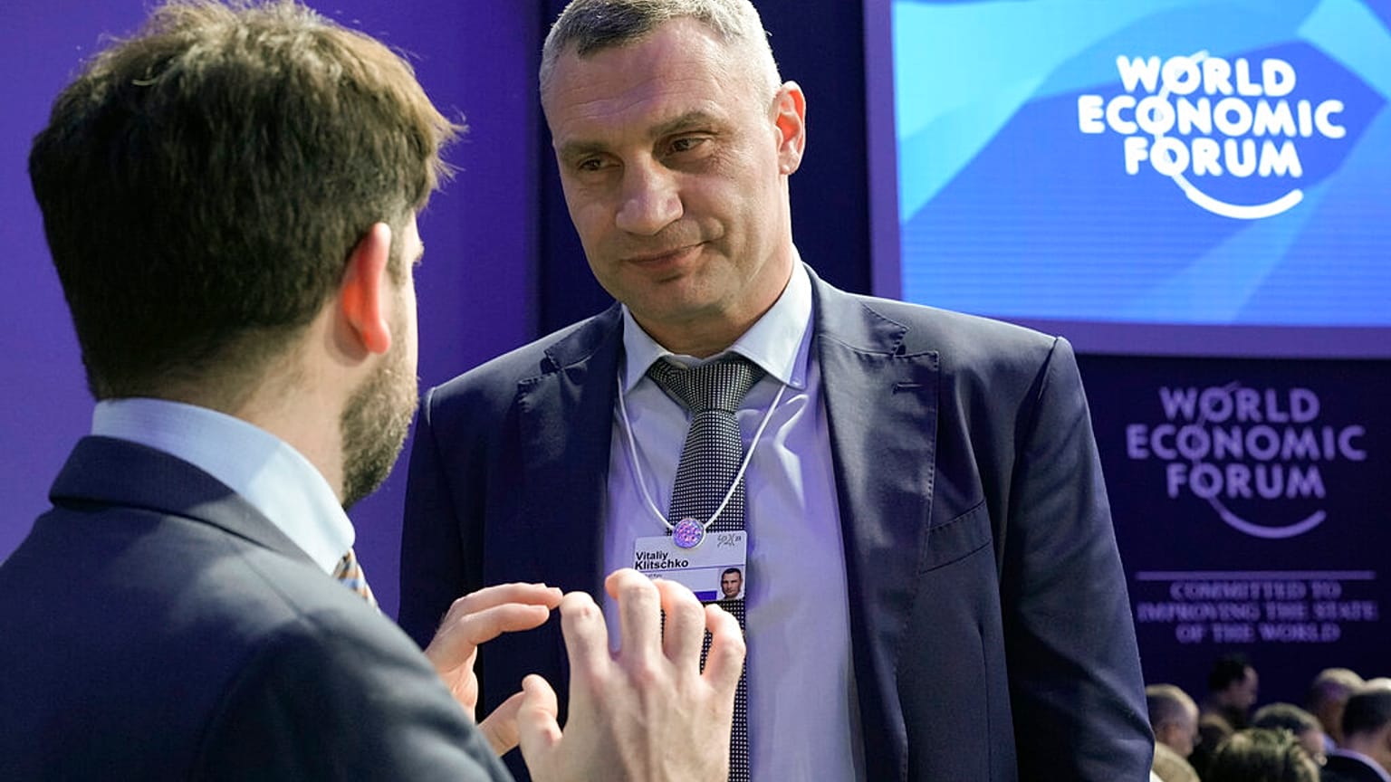Ο δήμαρχος του Κιέβου, Βιτάλι Κλίτσκο, στο Νταβός