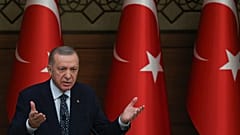 Erdogan delivers a speech at the International Ombudsman Conference at the presidential complex in Ankara, Turkey, on January 11, 2023