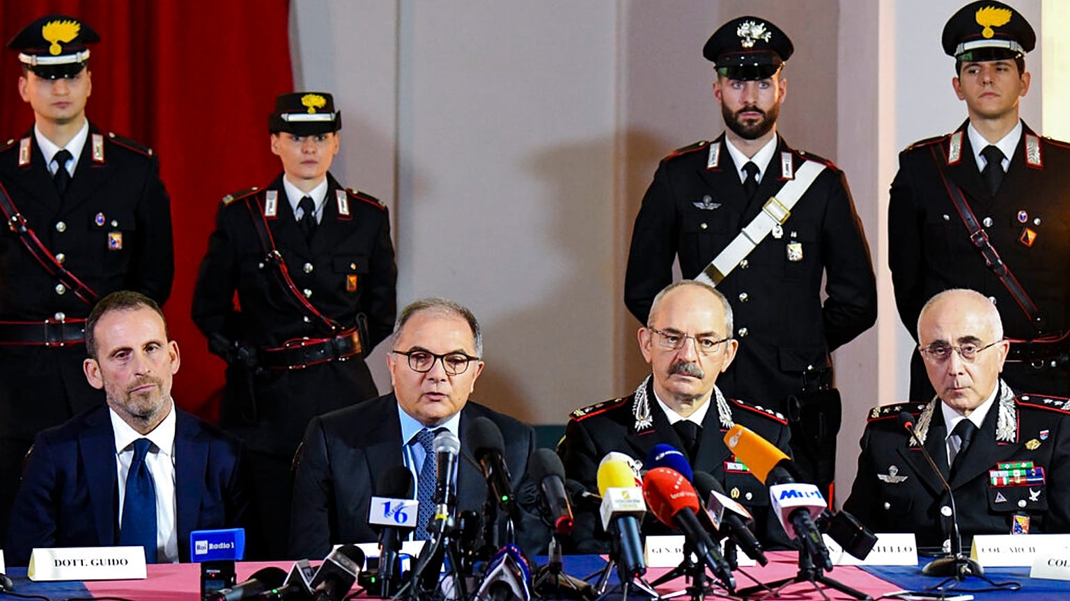 Rueda de prensa de las autoridades italianas encargadas de la detención de Matteo Messina Denaro