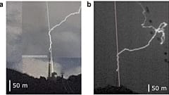 ENSTA tarafından sunulan fotoğraflar lazer ışınının yıldırımı yaklaşık 50 metre uzağa yönlendirdiğini gösteriyor