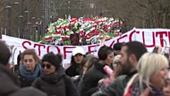 12.000 people gather in strasbourg in support of Iranian protestors