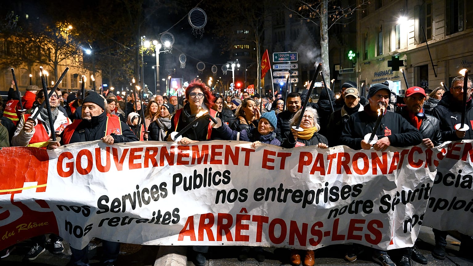 Protestmarsch in Marseille zwei Tage vor dem Großkampftag