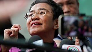 Maria Ressa egy sajtótájékoztatón 