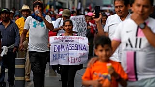 Protestos antigovernamentais em Lima, a capital do Peru