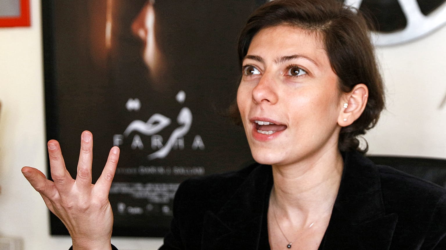 الأردنية دارين سلاّم مخرجة وكاتبة فيلم "فرحة"، عمّان، الأردن، 10 يناير 2023.