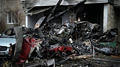 نمایی از صحنه سقوط هلیکوپتر اوکراینی