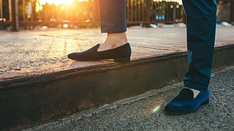 High-quality suede mocassins