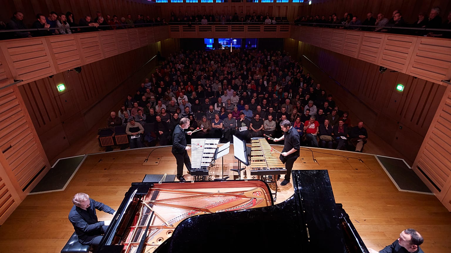 Colin Curie Group in one of Kings Place's halls