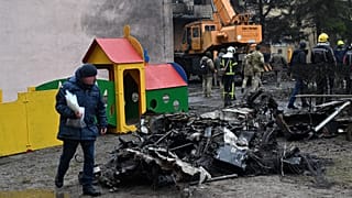 Local de queda de helicóptero em Brovary