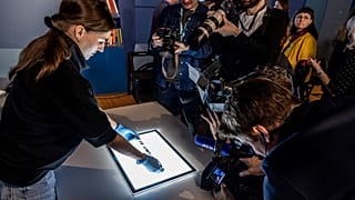 Fotos werden im Museum vorgestellt, Warschau, 18.1.2022.