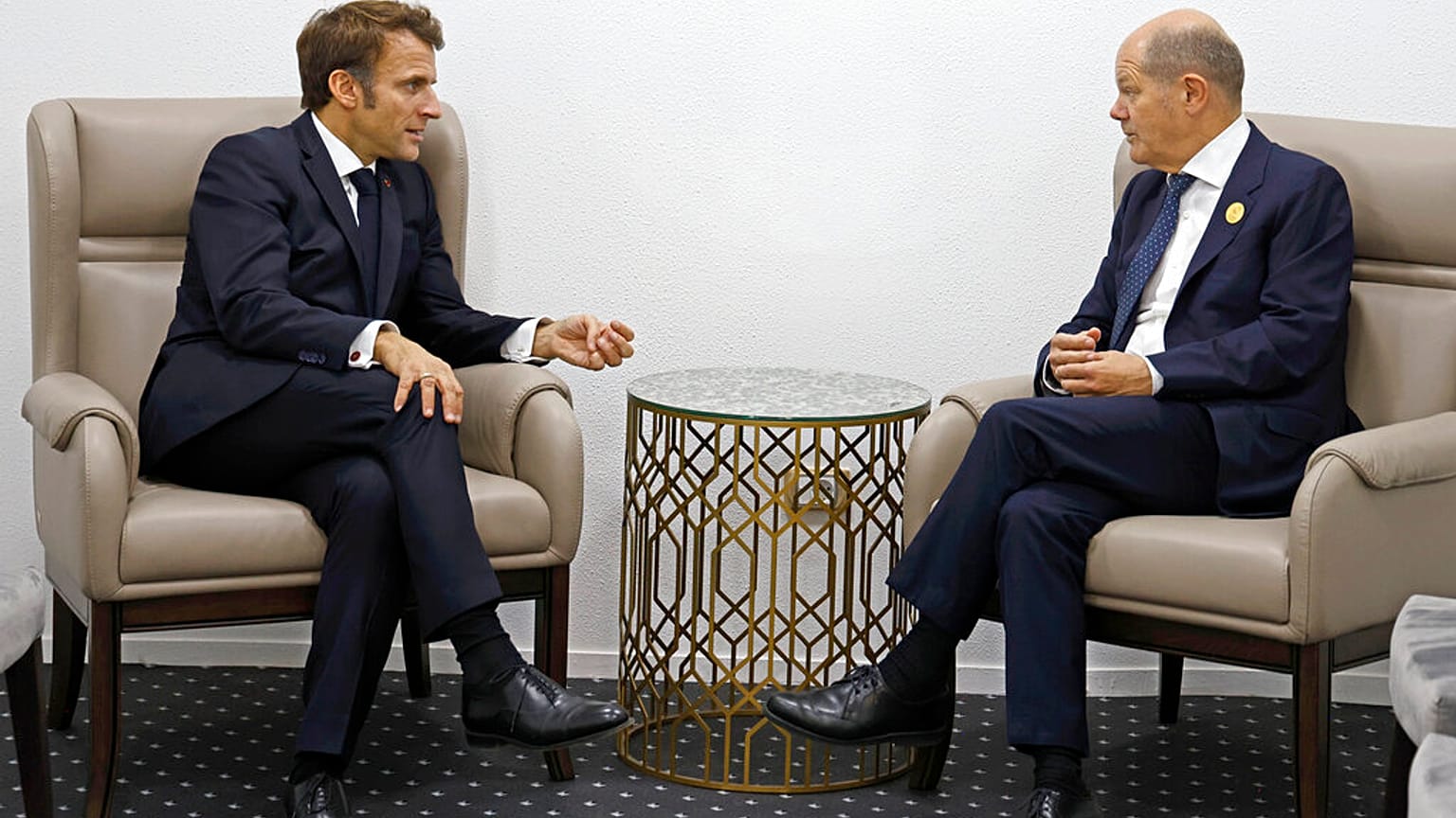 El presidente francés Emmanuel Macron y el canciller alemán Olaf Scholz, el pasado mes de noviembre en Sharm el-Sheikh, Egipto