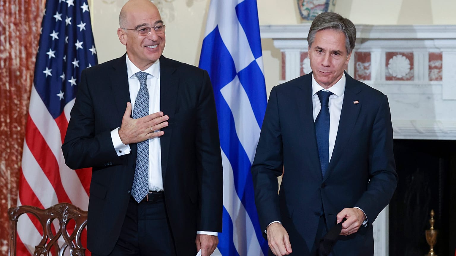Οι ΥΠΕΞ Ελλάδας και ΗΠΑ, Νίκος Δένδιας και Άντονι Μπλίνκεν