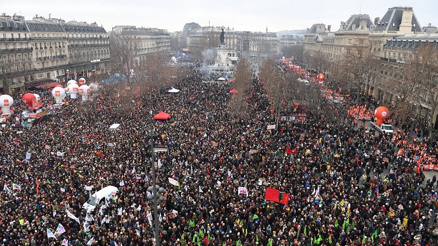 rassemblement contre la réforme de la retraite - Paris, le 19/01/2023