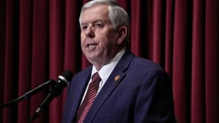 Missouri Gov. Mike Parson delivers the State of the State address Wednesday, Jan. 18, 2023, in Jefferson City