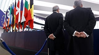 Saaldiener im Europäischen Parlament während der Neuwahl des Vizepräsidenten am 18. Januar.