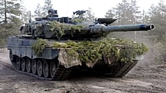 Ein Leopard-Kampfpanzer in Westfinnland