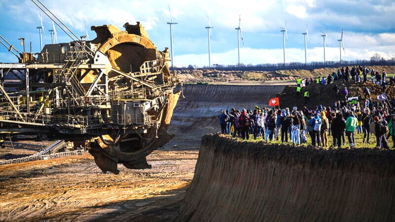 Greenpeace activists take part in the special "village walk" to Lützerath earlier this month.
