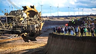Greenpeace activists take part in the special "village walk" to Lützerath earlier this month.