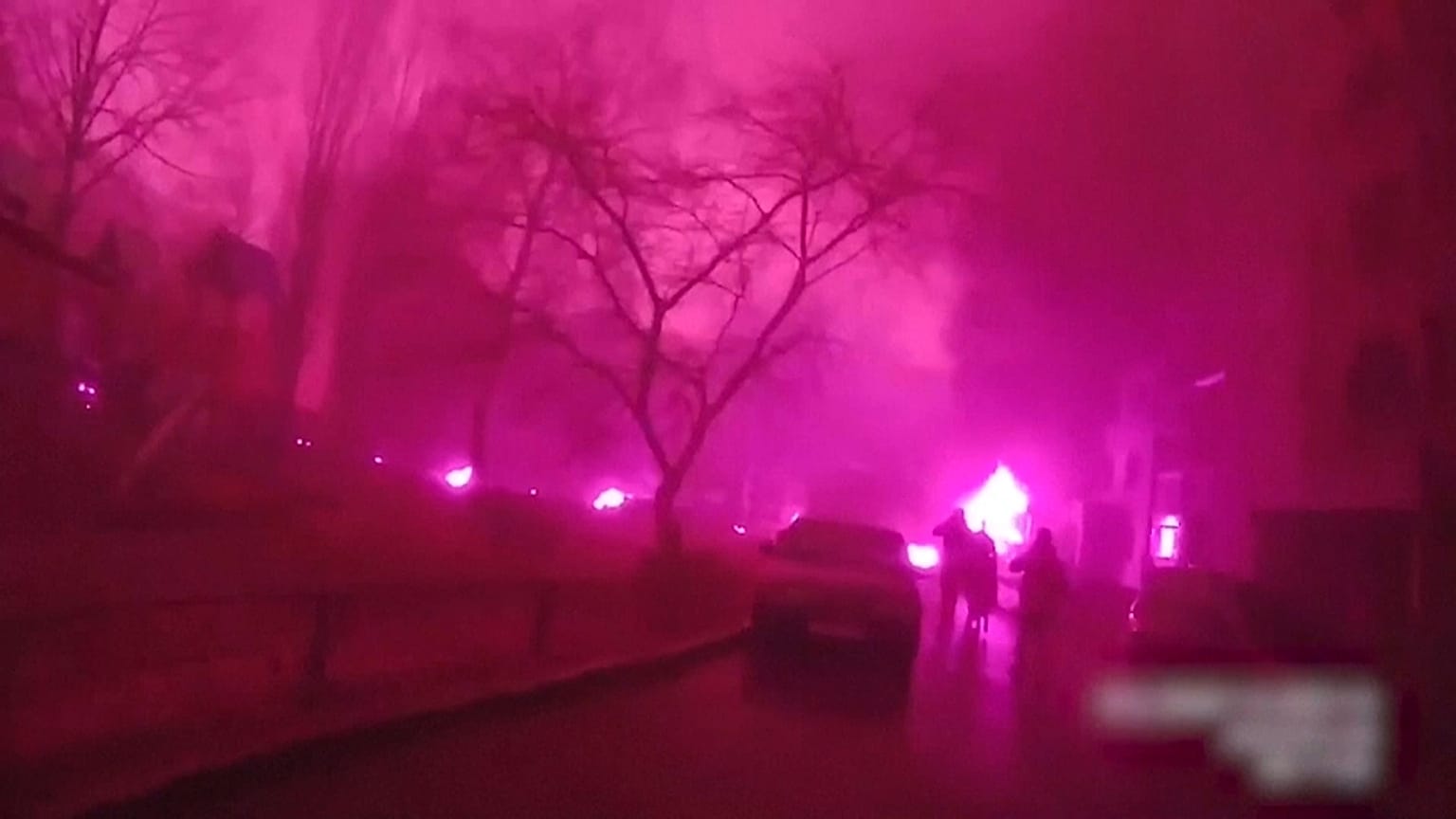 The bodycam footage shows the chaos after the helicopter crashed 