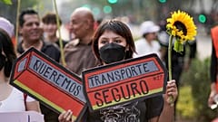 Manifestação na Cidade do México