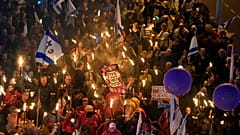 Tüntetés Tel-Avivban 2023. január 21-én