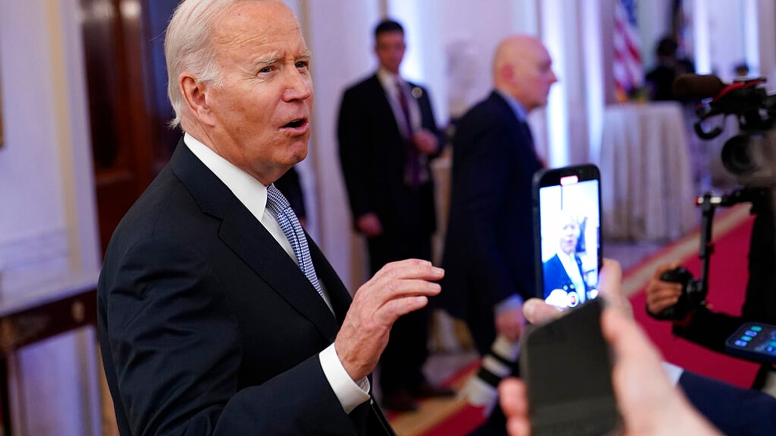 El presidente estadounidense, Joe Biden, se dirige a la prensa en la Casa Blanca (20/01/2023)