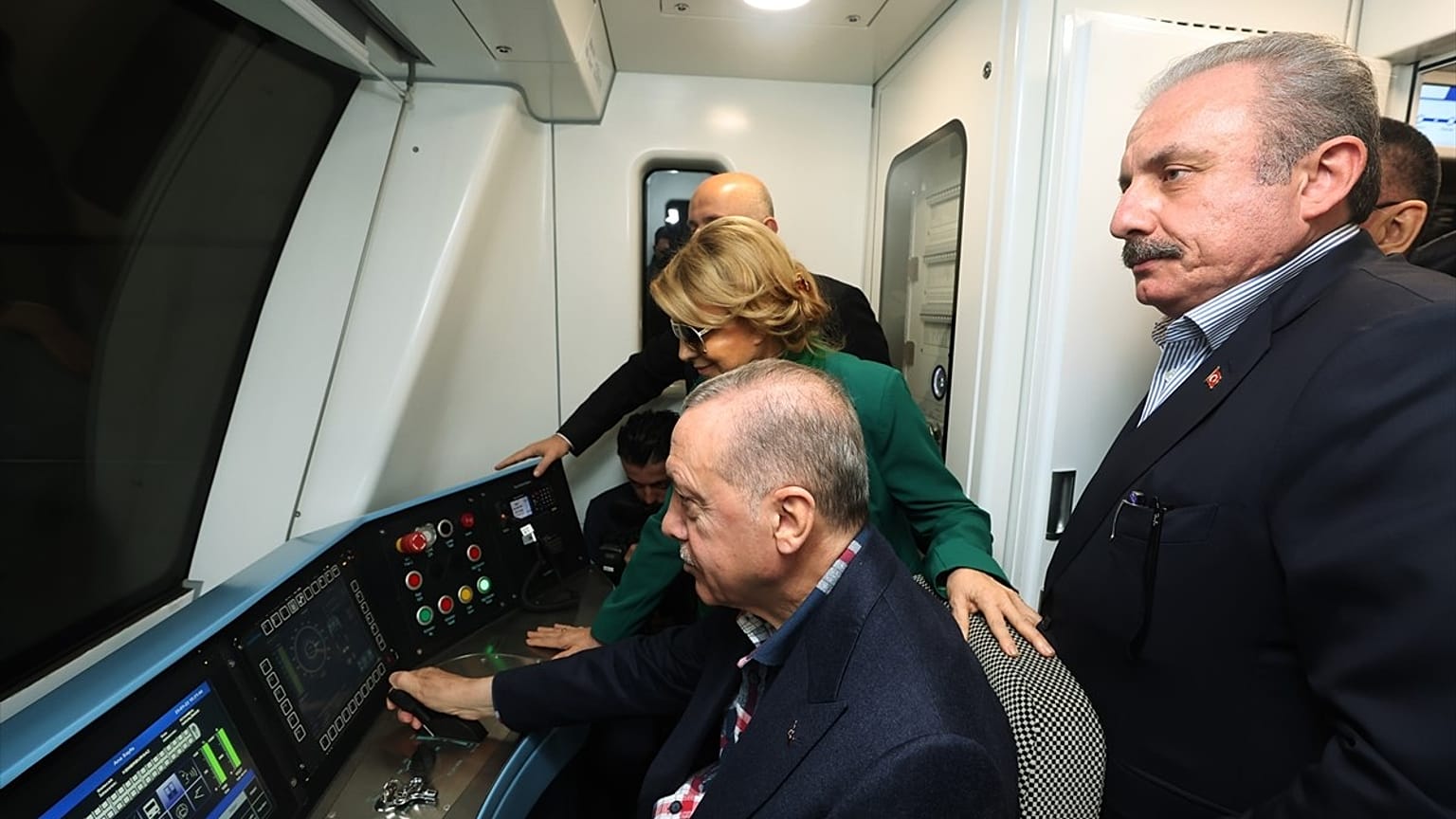Recep Tayyip Erdogan inaugure la ligne de métro entre Istanbul, le 22 janvier 2023