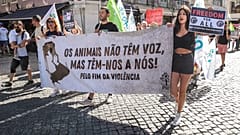 Manifestação pela defesa dos direitos dos animais (imagem de arquivo),
