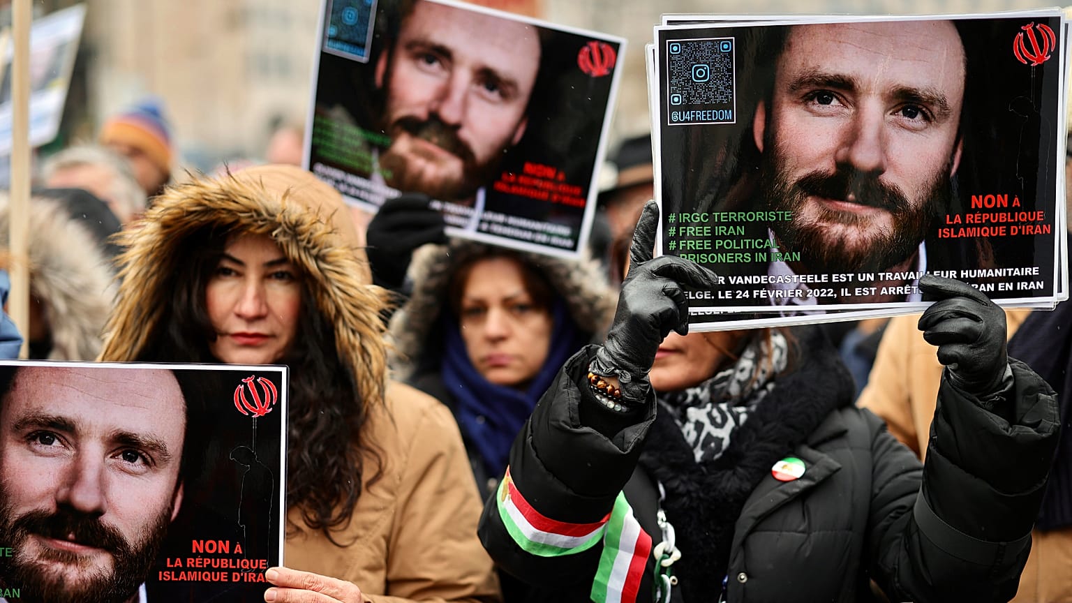 Manifestação em Bruxelas por Olivier Vandecasteele
