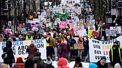 Women's March in Madison im US-Bundesstaat Wisconsin, 22.01.2023 