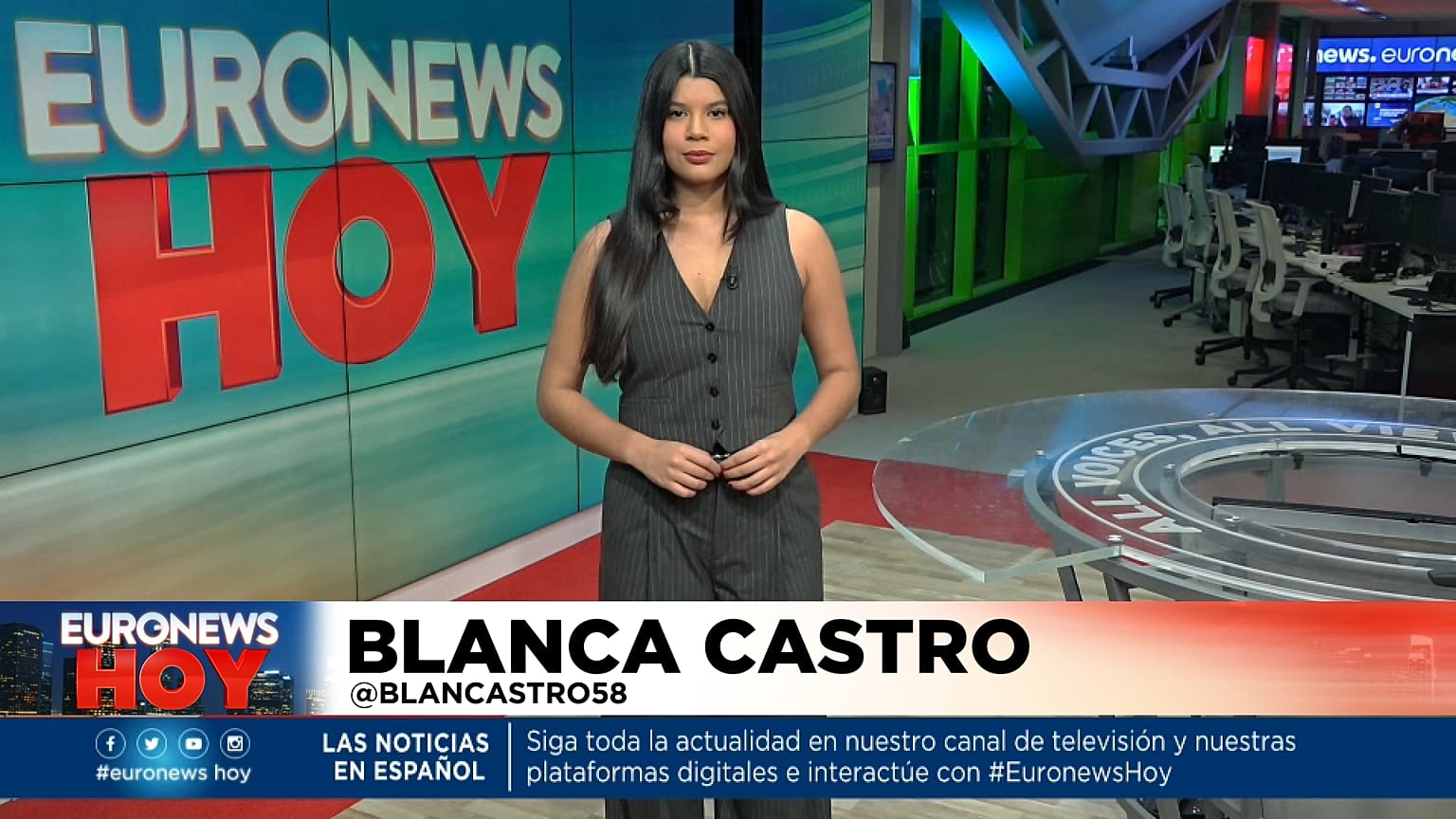 Blanca Castro presenta este lunes 23 de enero Euronews Hoy. 