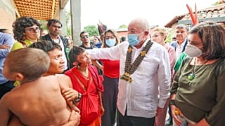 Brazil's President Luiz Inacio Lula da Silva looks on as he visits the Yanomami Indigenous Health House (CASA Yanomami) in Boa Vista, Roraima state, Brazil January 21, 2023
