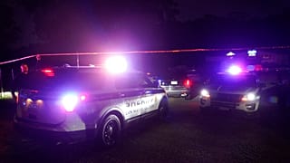 Law enforcement personnel control the scene of a shooting Monday, Jan. 23, 2023, in Half Moon Bay, Calif. 