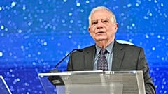 Josep Borrell s'exprime lors de la séance d'ouverture de la Conférence européenne sur l'espace
