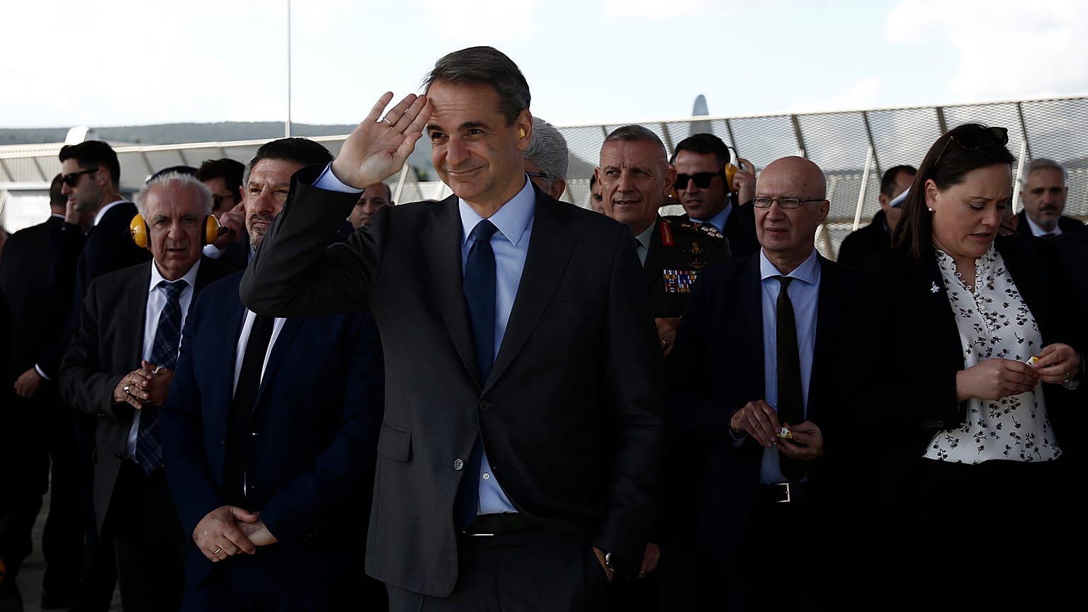 Ο Κυριάκος Μητσοτάκης στην Τανάγρα