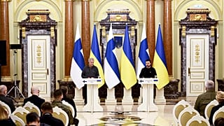 Finnlands Präsident Sauli Niinistö ist derzeit zu Gast in Kiew.