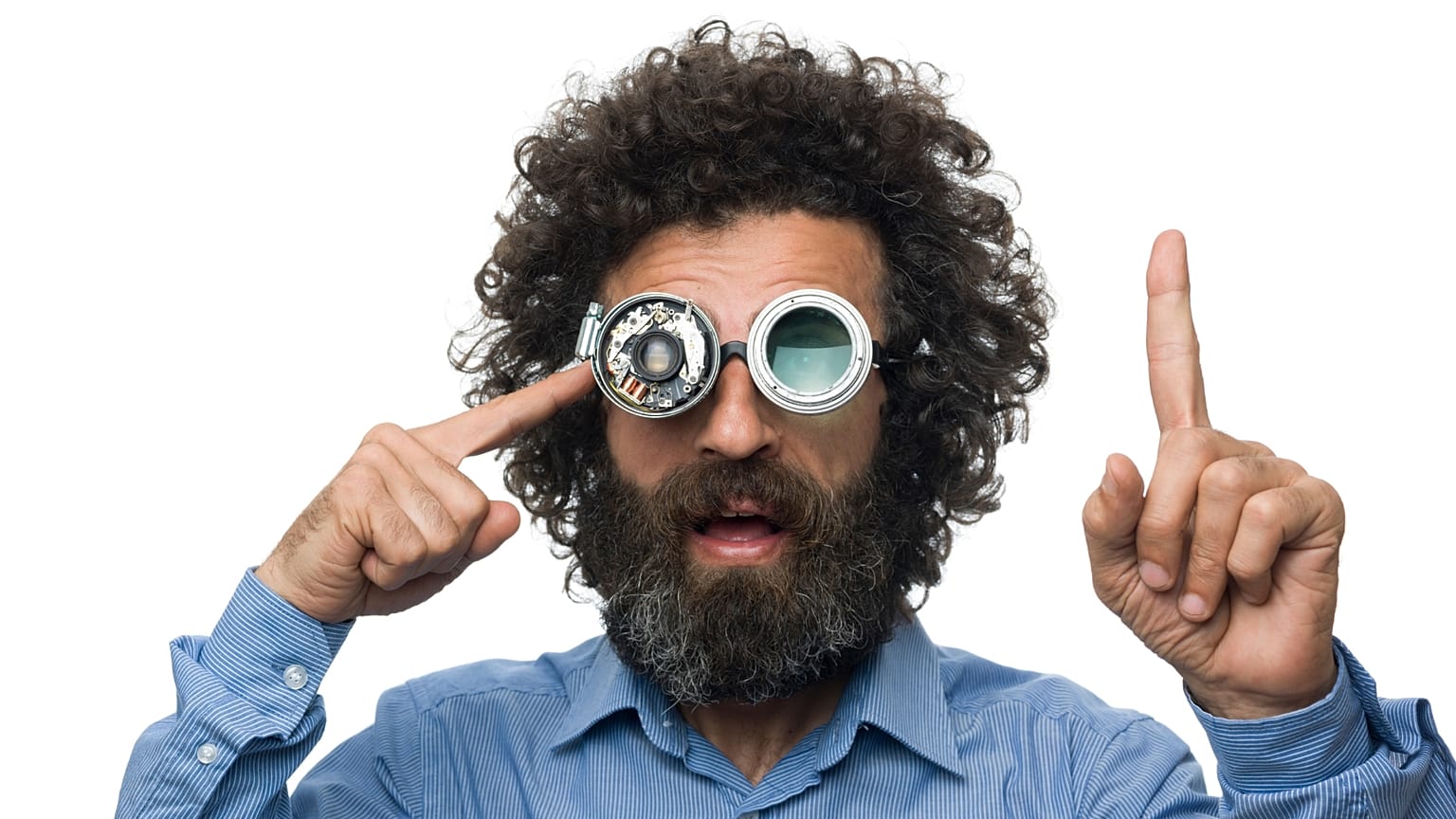 He looks like he might be about to invent something spectacular. Or not...